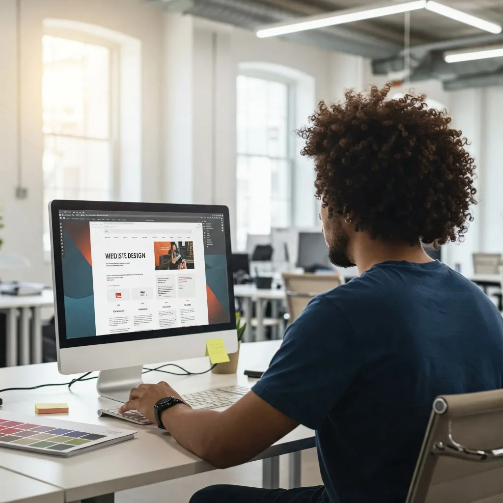 Realizzazione siti internet, uomo che scrive al computer